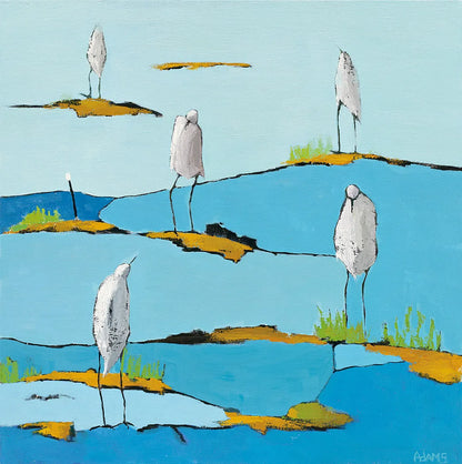 Beach Bums by Phyllis Adams. SKU 27237a. Archival Giclee Fine art print for wall decor.