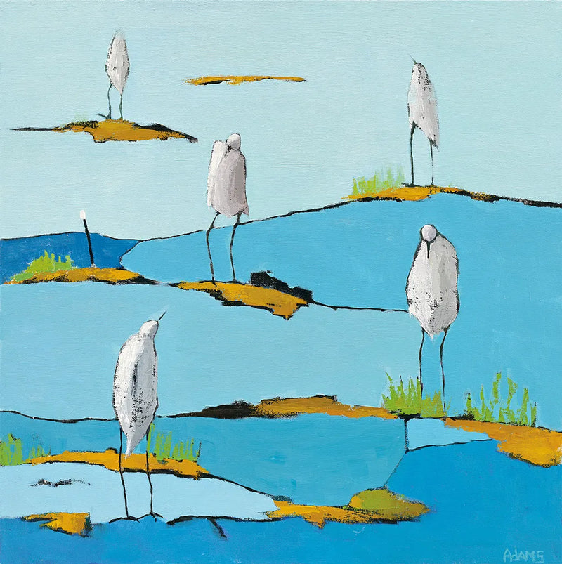 Beach Bums by Phyllis Adams. SKU 27237a. Archival Giclee Fine art print for wall decor.