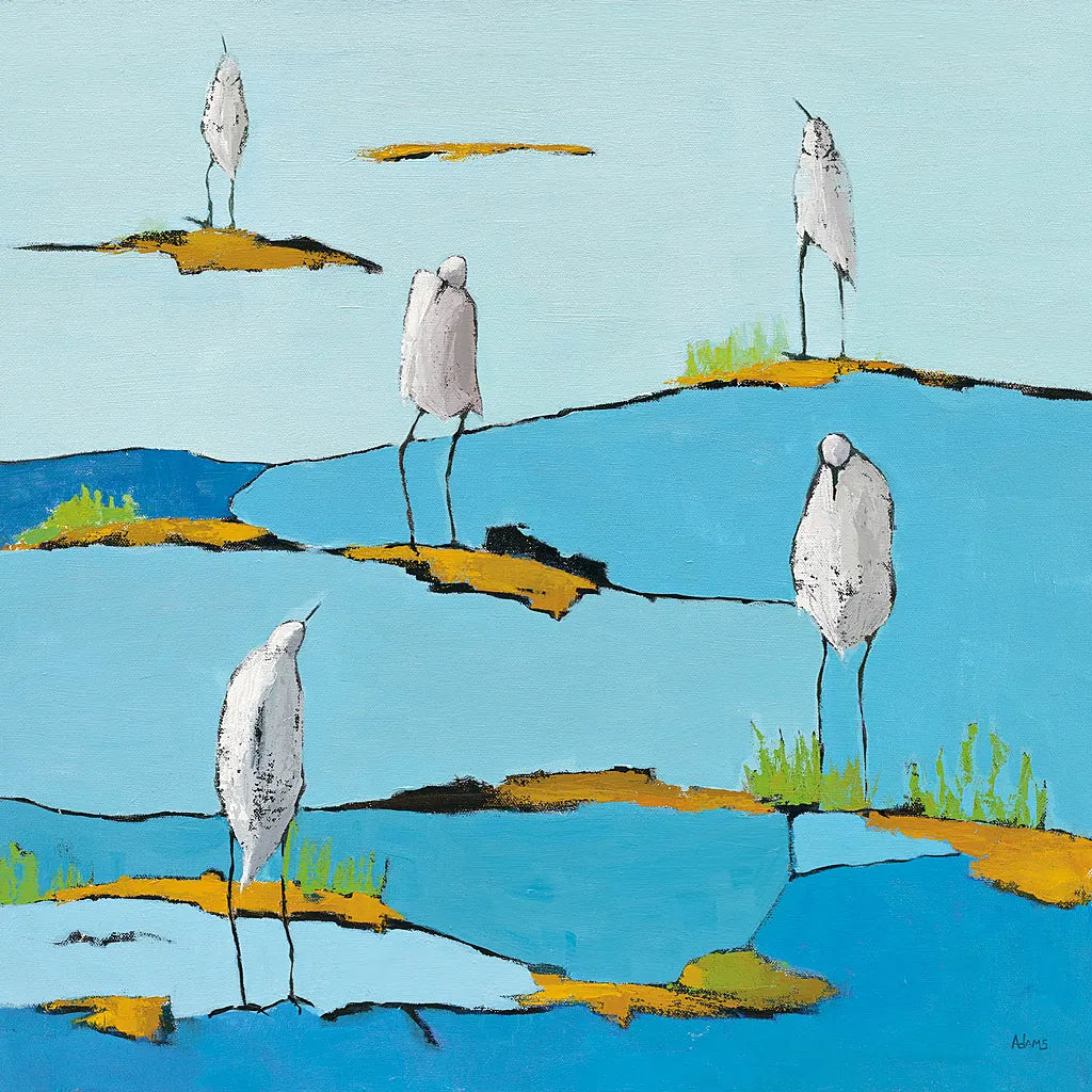 Beach Bums v2 by Phyllis Adams. SKU 27680a. Archival Giclee Fine art print for wall decor.