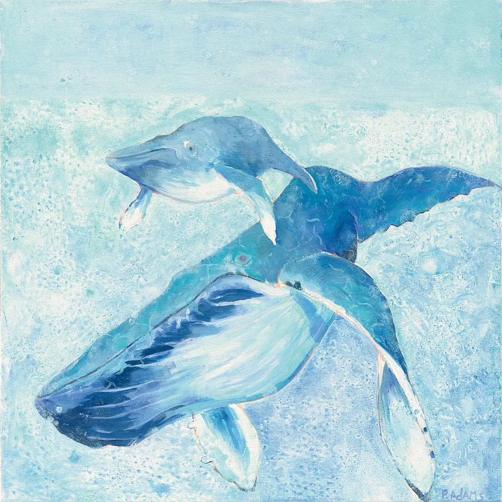 Blue Mama by Phyllis Adams. SKU 27256a. Archival Giclee Fine art print for wall decor.
