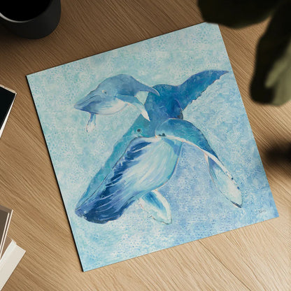 Blue Mama v2 by Phyllis Adams. Shown as a detailed flat fine art print, highlighting archival giclee quality. Available as an archival giclee rolled canvas, fine art paper, or poster print. SKU 27639a.