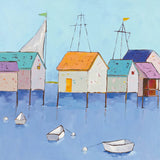 Boat House Row by Phyllis Adams. SKU 27250a. Archival Giclee Fine art print for wall decor.