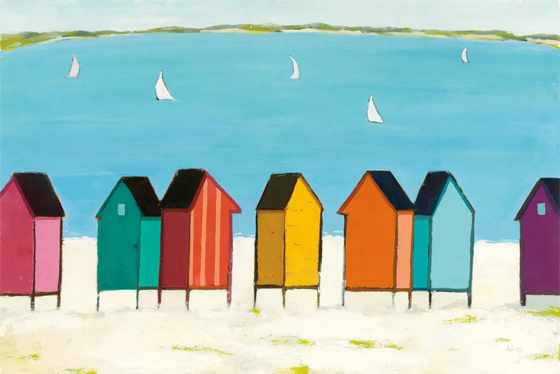 Cabanas I by Phyllis Adams. SKU 37284i. Archival Giclee Fine art print for wall decor.