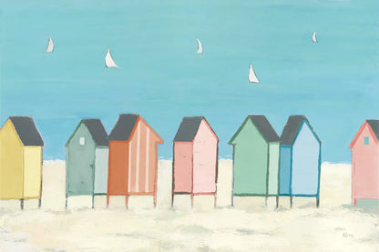 Cabanas I Pastel by Phyllis Adams. SKU 37704i. Archival Giclee Fine art print for wall decor.