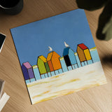 Cabanas II by Phyllis Adams. Shown as a detailed flat fine art print, highlighting archival giclee quality. Available as an archival giclee rolled canvas, fine art paper, or poster print. SKU 37285a.
