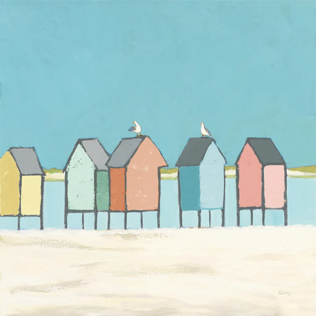 Cabanas II Pastel by Phyllis Adams. SKU 37705a. Archival Giclee Fine art print for wall decor.