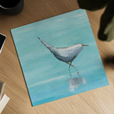Egret I by Phyllis Adams. Shown as a detailed flat fine art print, highlighting archival giclee quality. Available as an archival giclee rolled canvas, fine art paper, or poster print. SKU 27238a.