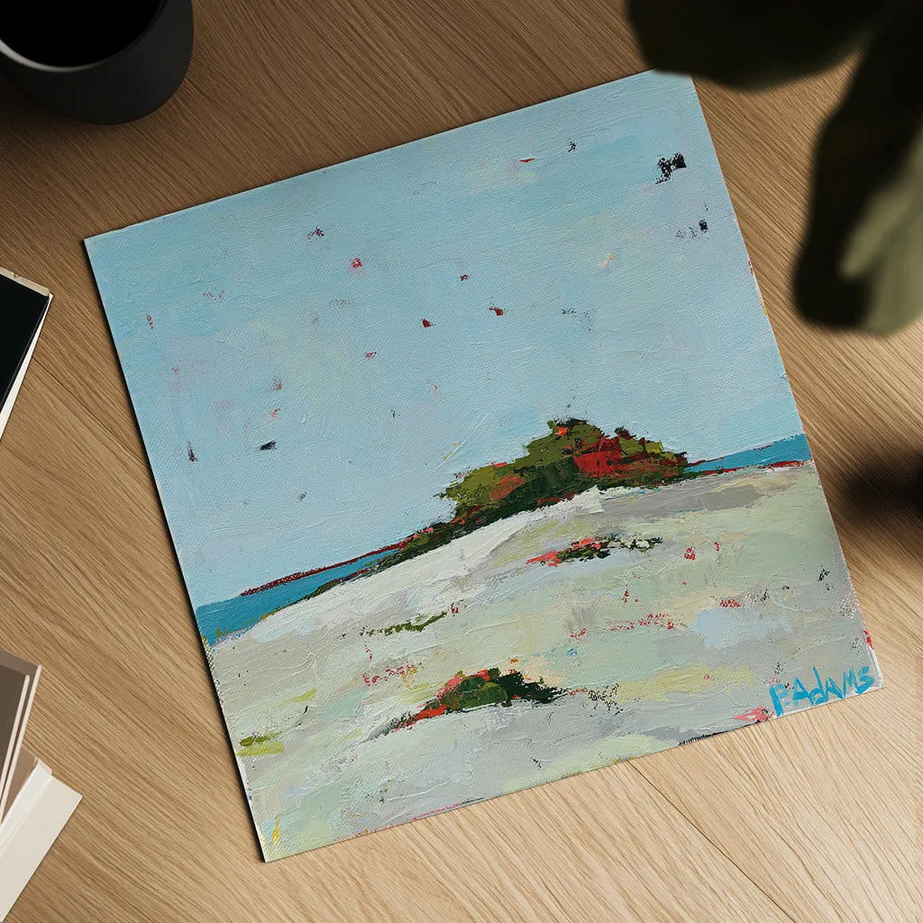 Fall Dune by Phyllis Adams. Shown as a detailed flat fine art print, highlighting archival giclee quality. Available as an archival giclee rolled canvas, fine art paper, or poster print. SKU 27249a.