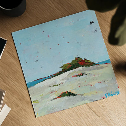 Fall Dune by Phyllis Adams. Shown as a detailed flat fine art print, highlighting archival giclee quality. Available as an archival giclee rolled canvas, fine art paper, or poster print. SKU 27249a.