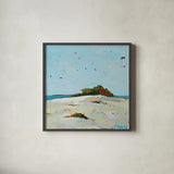 Fall Dune by Phyllis Adams. Shown in a sleek black glass frame for a contemporary gallery look. Available as an archival giclee rolled canvas, fine art paper, or poster print. SKU 27249a.