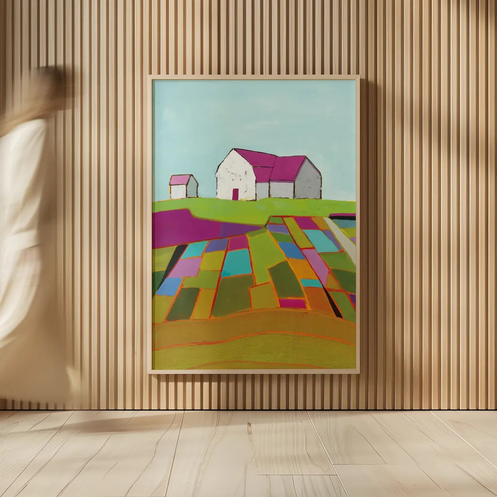 Field of Dreams by Phyllis Adams. shown as over sized large wall art. Available as an archival giclee rolled canvas, fine art paper, or poster print. SKU 55133h.