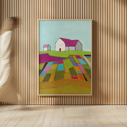 Field of Dreams by Phyllis Adams. shown as over sized large wall art. Available as an archival giclee rolled canvas, fine art paper, or poster print. SKU 55133h.