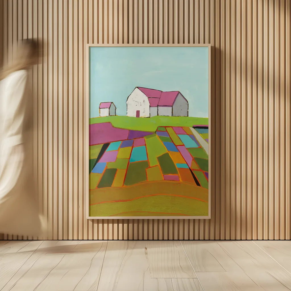 Field of Dreams Light by Phyllis Adams. shown as over sized large wall art. Available as an archival giclee rolled canvas, fine art paper, or poster print. SKU 58720h.