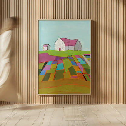 Field of Dreams Light by Phyllis Adams. shown as over sized large wall art. Available as an archival giclee rolled canvas, fine art paper, or poster print. SKU 58720h.
