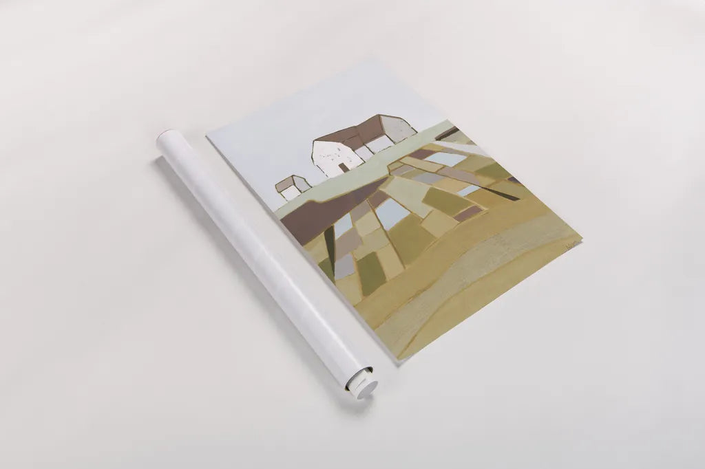 Field of Dreams Neutral by Phyllis Adams. shown as a rolled paper print. Available as archival giclee rolled canvas, fine art paper, or poster print. SKU 58721h.