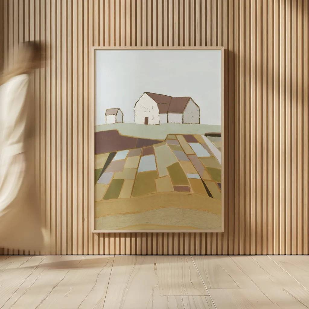 Field of Dreams Neutral by Phyllis Adams. shown as over sized large wall art. Available as an archival giclee rolled canvas, fine art paper, or poster print. SKU 58721h.