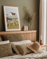 Field of Dreams Neutral by Phyllis Adams. shown as a paper print in a natural frame. Available as a archival giclee rolled canvas, fine art paper, or poster print. SKU 58721h.