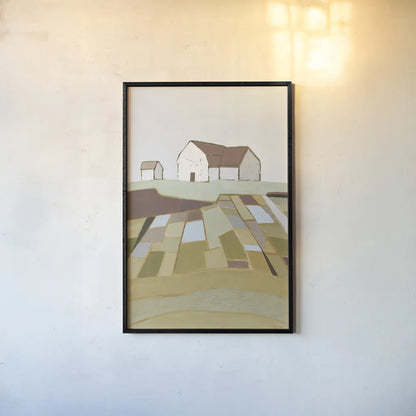 Field of Dreams Neutral by Phyllis Adams. shown as a paper print in a black flame. Available as a archival giclee rolled canvas, fine art paper, or poster print. SKU 58721h.