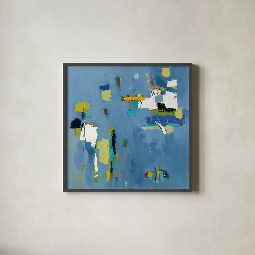 Ice Breaker by Phyllis Adams. Shown in a sleek black glass frame for a contemporary gallery look. Available as an archival giclee rolled canvas, fine art paper, or poster print. SKU 37290a.