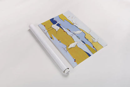 Marsh Egrets VI by Phyllis Adams. shown as a rolled paper print. Available as archival giclee rolled canvas, fine art paper, or poster print. SKU 27235i.