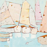 Moored by Phyllis Adams. SKU 27232a. Archival Giclee Fine art print for wall decor.