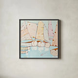 Moored by Phyllis Adams. Shown in a sleek black glass frame for a contemporary gallery look. Available as an archival giclee rolled canvas, fine art paper, or poster print. SKU 27232a.