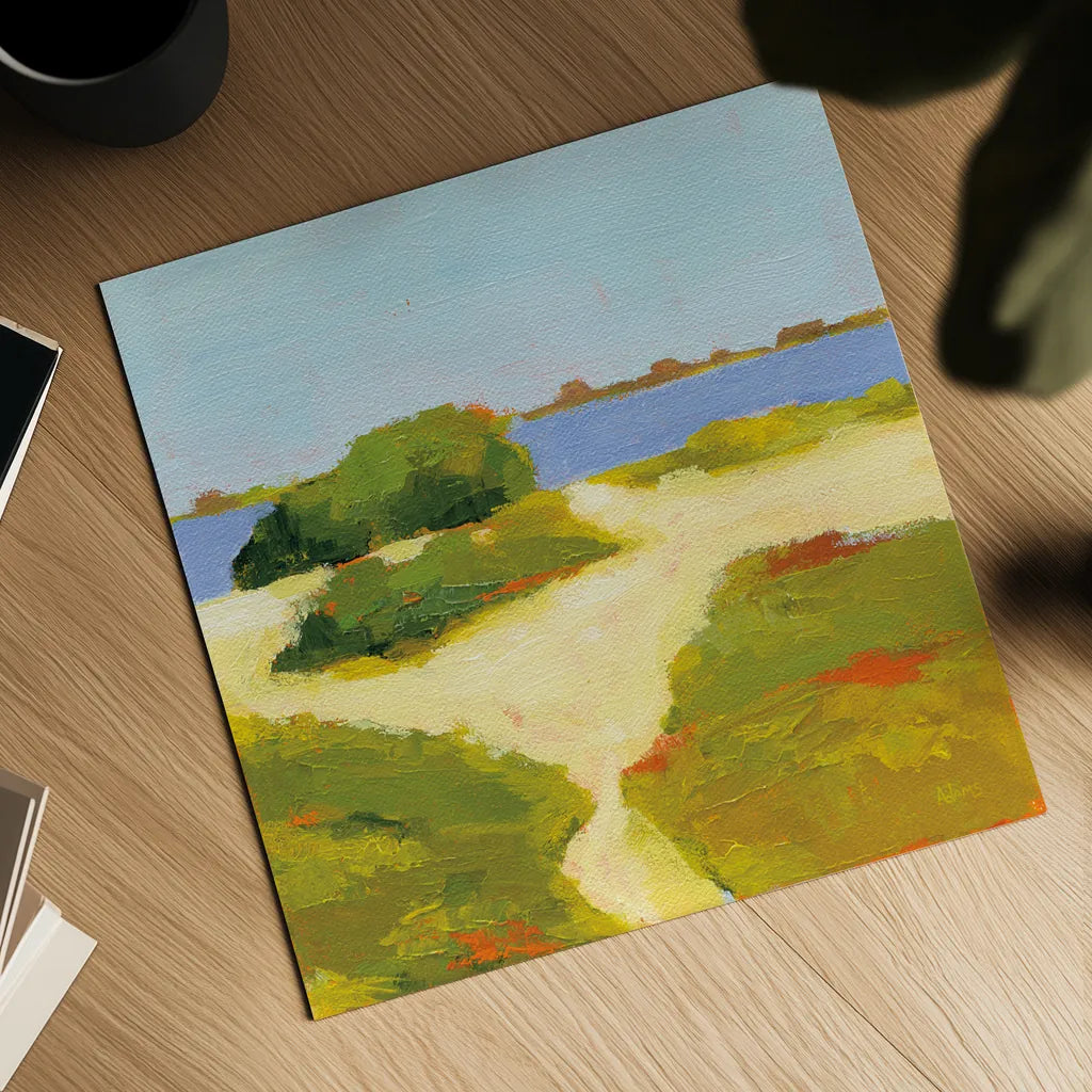 Path to the Beach by Phyllis Adams. Shown as a detailed flat fine art print, highlighting archival giclee quality. Available as an archival giclee rolled canvas, fine art paper, or poster print. SKU 30147a.