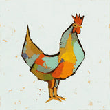 The Strutter on White by Phyllis Adams. SKU 61810a. Archival Giclee Fine art print for wall decor.