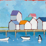 The Wharf by Phyllis Adams. SKU 45893a. Archival Giclee Fine art print for wall decor.