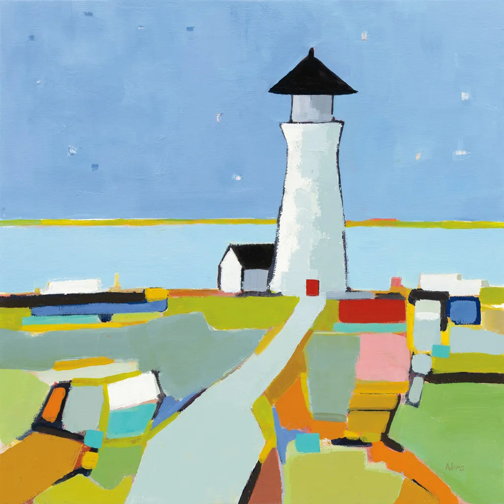 To the Lighthouse by Phyllis Adams. SKU 45892a. Archival Giclee Fine art print for wall decor.
