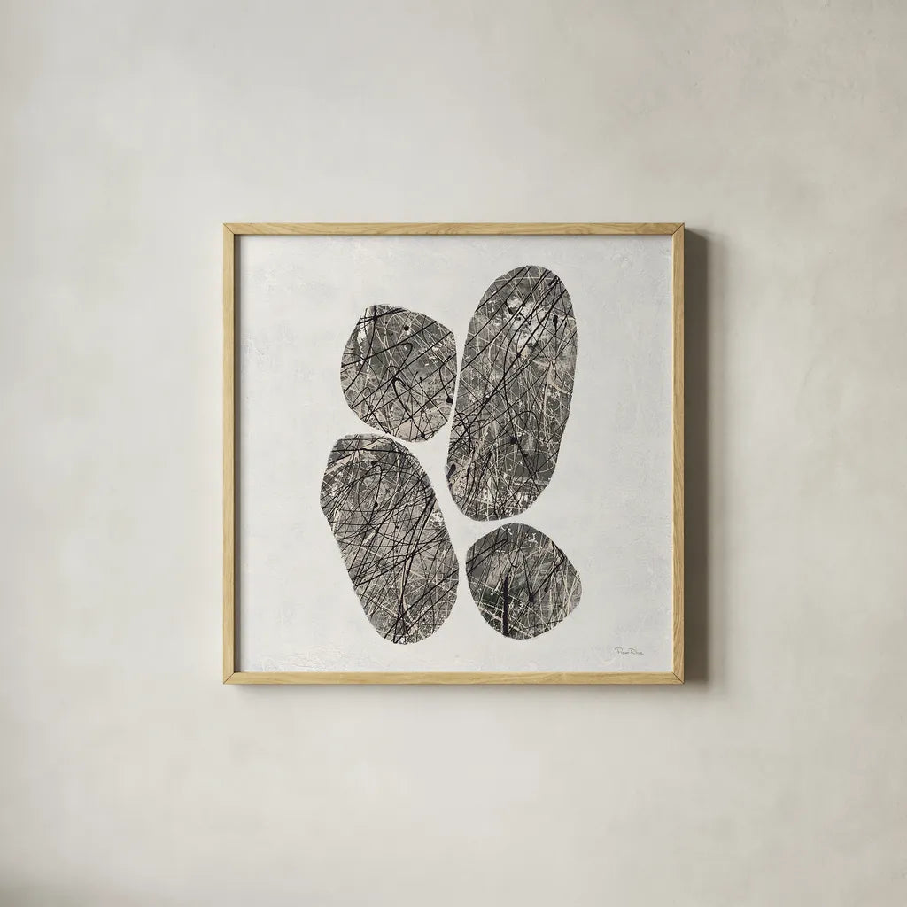 Ballinglen Warm II by Piper Rhue. Shown in a natural wood glass frame for a timeless modern aesthetic. Available as an archival giclee rolled canvas, fine art paper, or poster print. SKU 30298a.