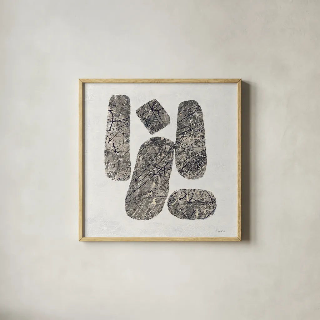 Ballinglen Warm III by Piper Rhue. Shown in a natural wood glass frame for a timeless modern aesthetic. Available as an archival giclee rolled canvas, fine art paper, or poster print. SKU 30299a.