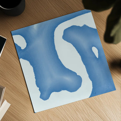 Batik Blue I by Piper Rhue. Shown as a detailed flat fine art print, highlighting archival giclee quality. Available as an archival giclee rolled canvas, fine art paper, or poster print. SKU 32794a.