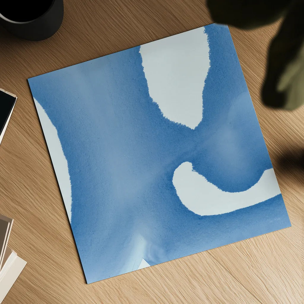 Batik Blue II by Piper Rhue. Shown as a detailed flat fine art print, highlighting archival giclee quality. Available as an archival giclee rolled canvas, fine art paper, or poster print. SKU 32795a.