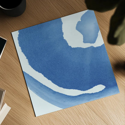 Batik Blue III by Piper Rhue. Shown as a detailed flat fine art print, highlighting archival giclee quality. Available as an archival giclee rolled canvas, fine art paper, or poster print. SKU 34419a.