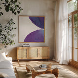 Bright Pools III by Piper Rhue. Shown in a natural wood frame in a cozy modern living room. Available as an archival giclee rolled canvas, fine art paper, or poster print. SKU 80387a.