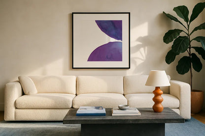 Bright Pools III by Piper Rhue. Displayed in a glass frame with matte in a clean modern living room. Available as an archival giclee rolled canvas, fine art paper, or poster print. SKU 80387a.