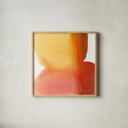 Bright Swishes II by Piper Rhue. Shown in a natural wood glass frame for a timeless modern aesthetic. Available as an archival giclee rolled canvas, fine art paper, or poster print. SKU 80383a.
