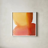 Bright Swishes II by Piper Rhue. Shown in a crisp white glass frame for a clean and minimalist style. Available as an archival giclee rolled canvas, fine art paper, or poster print. SKU 80383a.