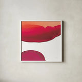 Bright Swishes III by Piper Rhue. Shown in a crisp white glass frame for a clean and minimalist style. Available as an archival giclee rolled canvas, fine art paper, or poster print. SKU 80384a.