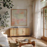 Charleston I Crop by Piper Rhue. Shown in a natural wood frame in a cozy modern living room. Available as an archival giclee rolled canvas, fine art paper, or poster print. SKU 52194a.