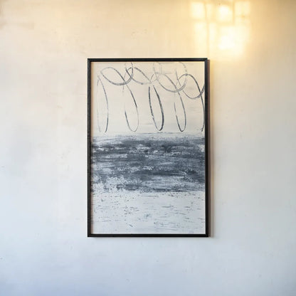 City Beach by Piper Rhue. shown as a paper print in a black flame. Available as a archival giclee rolled canvas, fine art paper, or poster print. SKU 30612h.