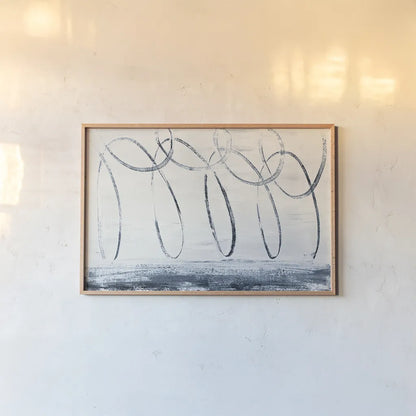 City Beach Crop by Piper Rhue. shown as a paper print in a natural frame. Available as a archival giclee rolled canvas, fine art paper, or poster print. SKU 30612i.