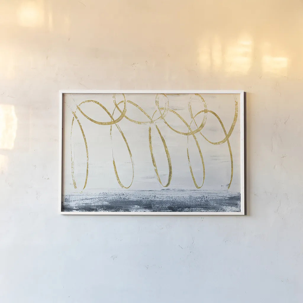 City Beach Crop Gold by Piper Rhue. shown as a paper print in a white frame. Available as a archival giclee rolled canvas, fine art paper, or poster print. SKU 31549i.