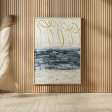City Beach Gold by Piper Rhue. shown as over sized large wall art. Available as an archival giclee rolled canvas, fine art paper, or poster print. SKU 31549h.