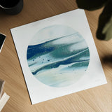 Dark Matter Blue I by Piper Rhue. Shown as a detailed flat fine art print, highlighting archival giclee quality. Available as an archival giclee rolled canvas, fine art paper, or poster print. SKU 53961a.