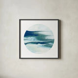 Dark Matter Blue I by Piper Rhue. Shown in a sleek black glass frame for a contemporary gallery look. Available as an archival giclee rolled canvas, fine art paper, or poster print. SKU 53961a.