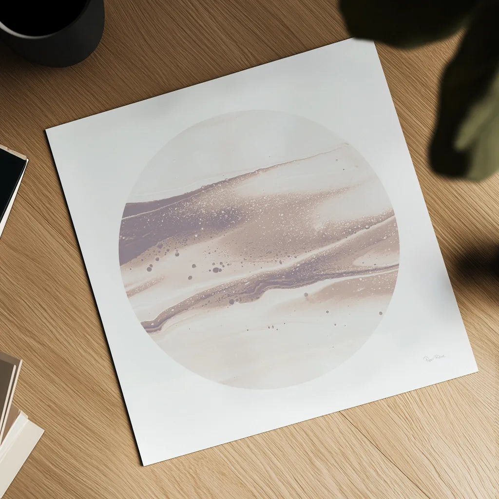 Dark Matter I Blush by Piper Rhue. Shown as a detailed flat fine art print, highlighting archival giclee quality. Available as an archival giclee rolled canvas, fine art paper, or poster print. SKU 82324a.