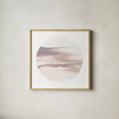 Dark Matter I Blush by Piper Rhue. Shown in a natural wood glass frame for a timeless modern aesthetic. Available as an archival giclee rolled canvas, fine art paper, or poster print. SKU 82324a.