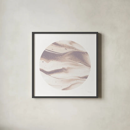Dark Matter II Blush by Piper Rhue. Shown in a sleek black glass frame for a contemporary gallery look. Available as an archival giclee rolled canvas, fine art paper, or poster print. SKU 82325a.